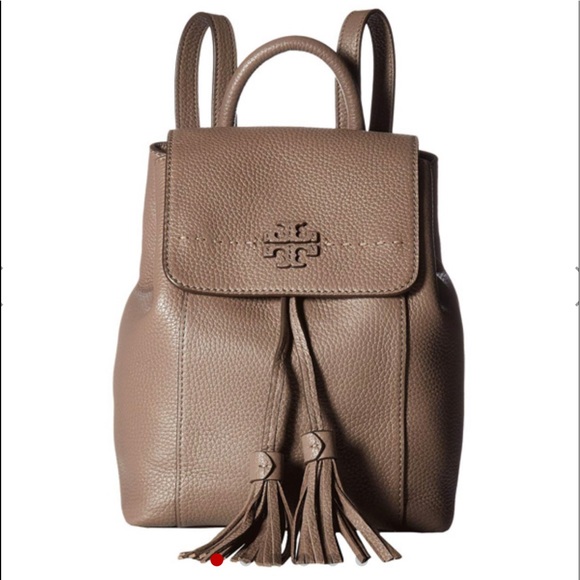 tory burch mcgraw pebbled leather backpack